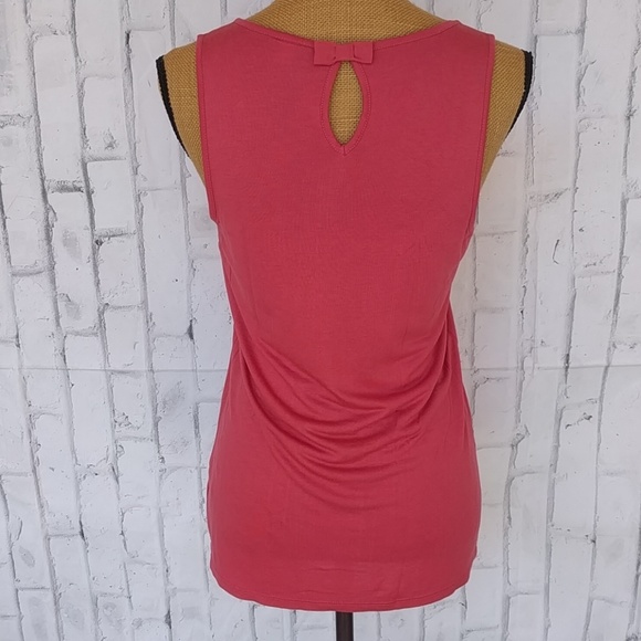 Lauren Conrad Lace Keyhole Salmon Tank Top Sz S - Picture 2 of 8